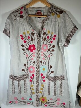 Johnny Was JONI RELAXED POCKET WEEKEND TUNIC Size Medium